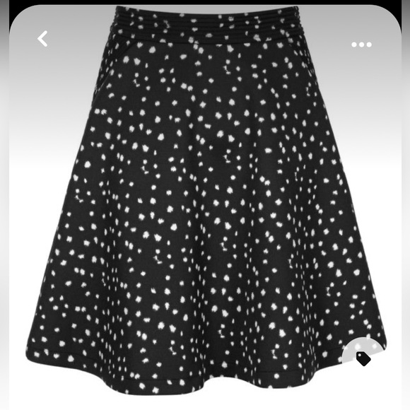 • Reiss • Rosalia Polka Dot Black White Mini Skirt US 2 Women’s Zip Back - Picture 1 of 6